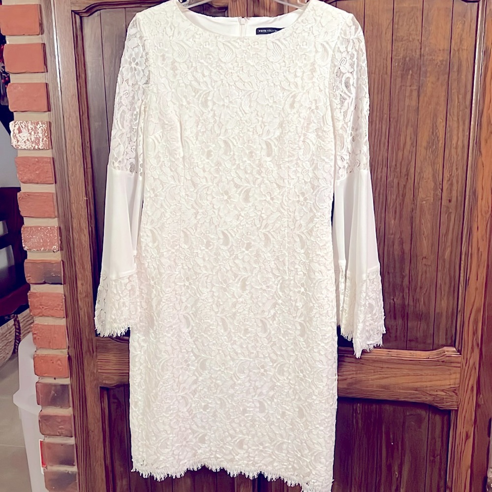 White House Black Market White Lace Dress